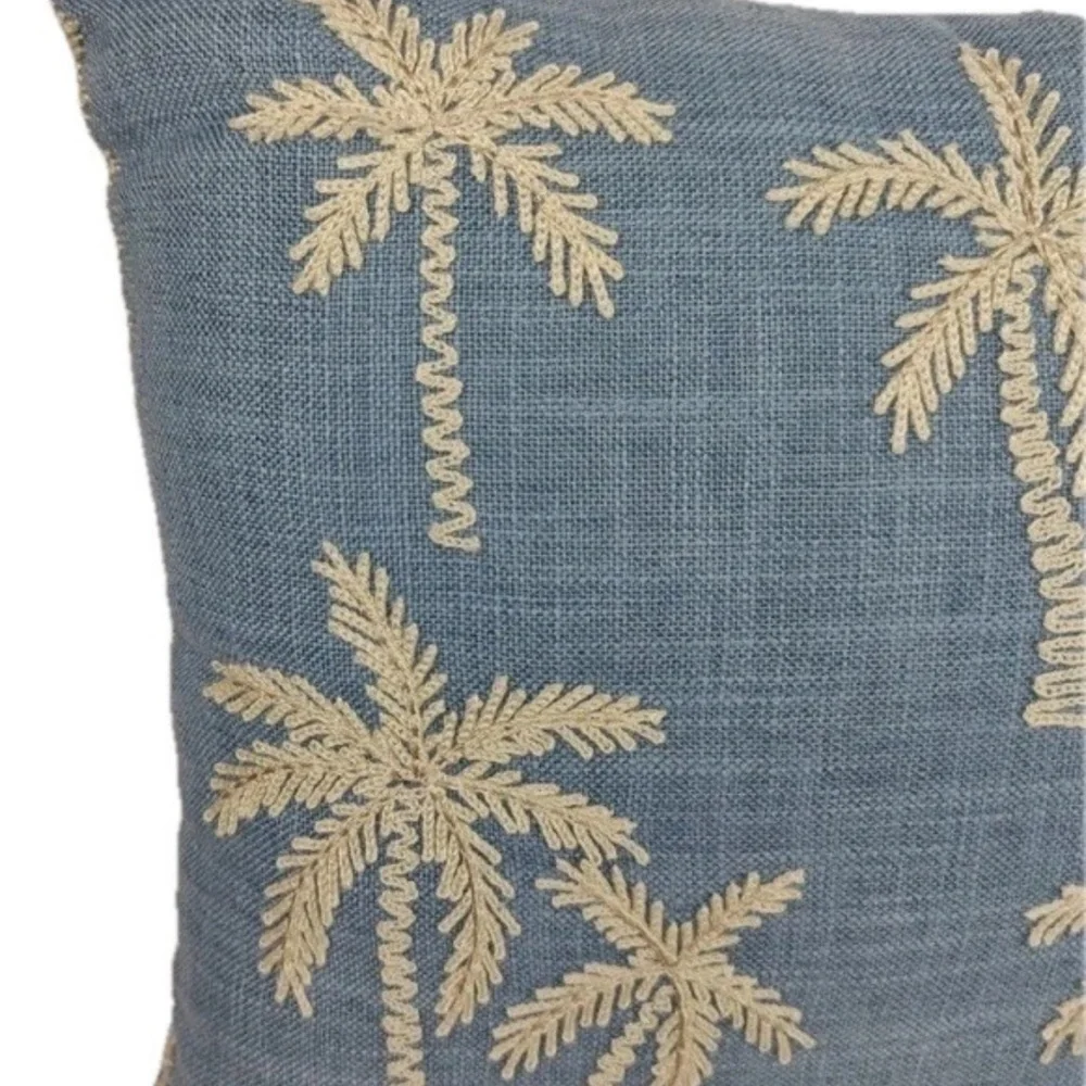 Tommy Bahama 14 x 24 Throw Pillow Indoor/Outdoor Palm Trees Blue Tropical Beach